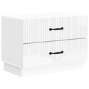 vidaXL Éjjeliszekrény Magasfényű Fehér 62 x 34,5 x 44,5 cm Szerelt Fa