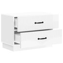 vidaXL Éjjeliszekrény Magasfényű Fehér 62 x 34,5 x 44,5 cm Szerelt Fa