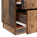 vidaXL Éjjeliszekrény fiókkal Antik Fa 62 x 34,5 x 44,5 cm Szerelt Fa