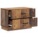 vidaXL Éjjeliszekrény fiókkal Antik Fa 62 x 34,5 x 44,5 cm Szerelt Fa