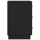 vidaXL Éjjeliszekrény fiókkal Fekete 43 x 41 x 63,5 cm Szerelt Fa