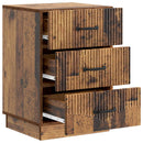 vidaXL Éjjeliszekrény fiókkal Antik Fa 43 x 41 x 63,5 cm Szerelt Fa