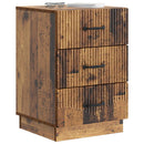 vidaXL Éjjeliszekrény fiókkal Antik Fa 43 x 41 x 63,5 cm Szerelt Fa