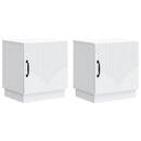 vidaXL Éjjeli asztal 2 pcs Fehér 43 x 34,5 x 47 cm Szerelt Fa