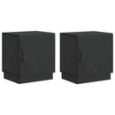 vidaXL Éjjeli asztal 2 pcs Fekete 43 x 34,5 x 47 cm Szerelt Fa