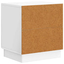 vidaXL Éjjeli asztal 2 db Magasfényű Fehér 43 x 34,5 x 47 cm
