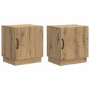 vidaXL Éjjeli asztal 2 pcs Kézműves Tölgy színű 43 x 34,5 x 47 cm