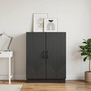 vidaXL Széf Fekete 66 x 34,5 x 87 cm Szerelt Fa