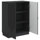 vidaXL Széf Fekete 66 x 34,5 x 87 cm Szerelt Fa