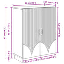 vidaXL Széf Betonszürke 66 x 34,5 x 87 cm Szerelt Fa