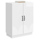 vidaXL Széf Magasfényű Fehér 66 x 34,5 x 87 cm Szerelt Fa