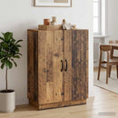 vidaXL Széf Antik Fa 66 x 34,5 x 87 cm Szerelt Fa