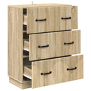 vidaXL Fiókos szekrény Sonoma Tölgy 66 x 34,5 x 87 cm Szerelt Fa