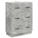 vidaXL Fiókos szekrény Betonszürke 66 x 34,5 x 87 cm Szerelt Fa