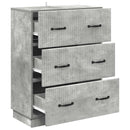 vidaXL Fiókos szekrény Betonszürke 66 x 34,5 x 87 cm Szerelt Fa