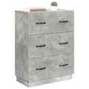 vidaXL Fiókos szekrény Betonszürke 66 x 34,5 x 87 cm Szerelt Fa