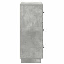 vidaXL Fiókos szekrény Betonszürke 66 x 34,5 x 87 cm Szerelt Fa