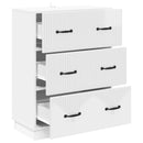 vidaXL Fiókos szekrény Magasfényű Fehér 66 x 34,5 x 87 cm Szerelt Fa