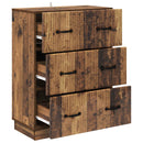 vidaXL Fiókos szekrény Antik Fa 66 x 34,5 x 87 cm Szerelt Fa