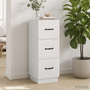 vidaXL Fiókos szekrény Fehér 33 x 34,5 x 87 cm Szerelt Fa