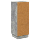 vidaXL Fiókos szekrény Betonszürke 33 x 34,5 x 87 cm Szerelt Fa