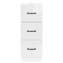 vidaXL Fiókos szekrény Magasfényű Fehér 33 x 34,5 x 87 cm Szerelt Fa