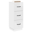 vidaXL Fiókos szekrény Magasfényű Fehér 33 x 34,5 x 87 cm Szerelt Fa