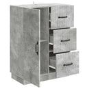 vidaXL Széf fiókkal Betonszürke 66 x 34,5 x 87 cm Szerelt Fa