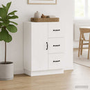vidaXL Széf fiókkal Magasfényű Fehér 66 x 34,5 x 87 cm Szerelt Fa
