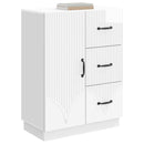 vidaXL Széf fiókkal Magasfényű Fehér 66 x 34,5 x 87 cm Szerelt Fa