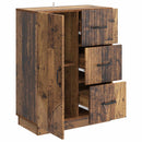 vidaXL Széf fiókkal Antik Fa 66 x 34,5 x 87 cm Szerelt Fa