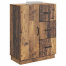 vidaXL Széf fiókkal Antik Fa 66 x 34,5 x 87 cm Szerelt Fa