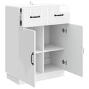 vidaXL Széf fiókkal Magasfényű Fehér 66 x 34,5 x 87 cm Szerelt Fa