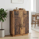 vidaXL Széf fiókkal Antik Fa 66 x 34,5 x 87 cm Szerelt Fa