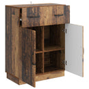 vidaXL Széf fiókkal Antik Fa 66 x 34,5 x 87 cm Szerelt Fa