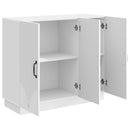 vidaXL Széf Magasfényű Fehér 89 x 34,5 x 77 cm Szerelt Fa