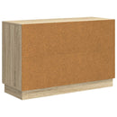 vidaXL Széf fiókkal Sonoma Tölgy 89 x 34,5 x 57 cm Szerelt Fa