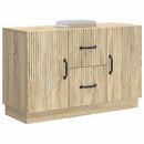 vidaXL Széf fiókkal Sonoma Tölgy 89 x 34,5 x 57 cm Szerelt Fa