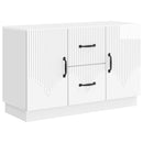 vidaXL Széf fiókkal Magasfényű Fehér 89 x 34,5 x 57 cm Szerelt Fa