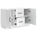 vidaXL Széf fiókkal Magasfényű Fehér 89 x 34,5 x 57 cm Szerelt Fa