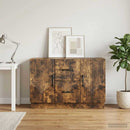 vidaXL Széf fiókkal Füstös Tölgy 89 x 34,5 x 57 cm Szerelt Fa