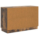 vidaXL Széf fiókkal Füstös Tölgy 89 x 34,5 x 57 cm Szerelt Fa