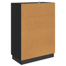 vidaXL Széf fiókkal Fekete 66 x 34,5 x 92 cm Szerelt Fa