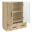 vidaXL Széf fiókkal Sonoma Tölgy 66 x 34,5 x 92 cm Szerelt Fa