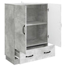 vidaXL Széf fiókkal Betonszürke 66 x 34,5 x 92 cm Szerelt Fa