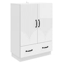 vidaXL Széf fiókkal Magasfényű Fehér 66 x 34,5 x 92 cm Szerelt Fa