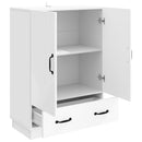 vidaXL Széf fiókkal Magasfényű Fehér 66 x 34,5 x 92 cm Szerelt Fa