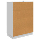 vidaXL Széf fiókkal Magasfényű Fehér 66 x 34,5 x 92 cm Szerelt Fa