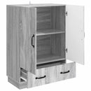 vidaXL Széf fiókkal Szürke Sonoma 66 x 34,5 x 92 cm Szerelt Fa