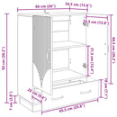 vidaXL Széf fiókkal Szürke Sonoma 66 x 34,5 x 92 cm Szerelt Fa